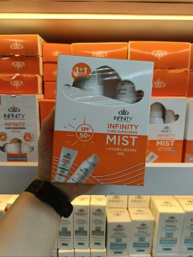 INFINITY CARE SUNSCREEN MIST + HYDRO BOOST GEL