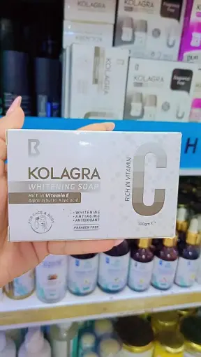 Kolagra Whitening Soap Rich in Vitamin C, E, Alpha Arbutin & Kojic Acid