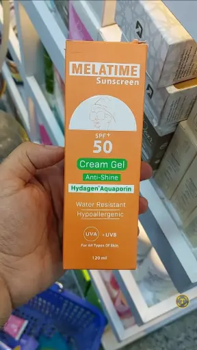 Melatime Sunscreen SPF+ 50 Cream Gel - حماية متكاملة لبشرتك 1+1