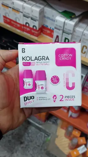 مزيل عرق كولاجرا رول أون للتفتيح ومضاد للتعرق برائحة Cotton Candy 1+1