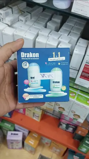 مزيل عرق دراكون رول أون مفتح للبشرة بعرض 1+1 (Drakon Whitening Roll-on Deodorant 1+1)