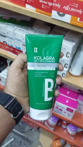 KOLAGRA Oily Skin Cleanser (Rich in Vitamin B3 - Niacinamide)